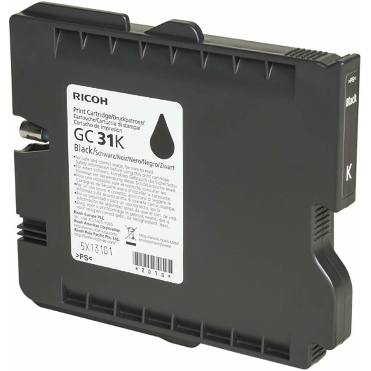 Original Bläckpatron Ricoh GC31BK Svart