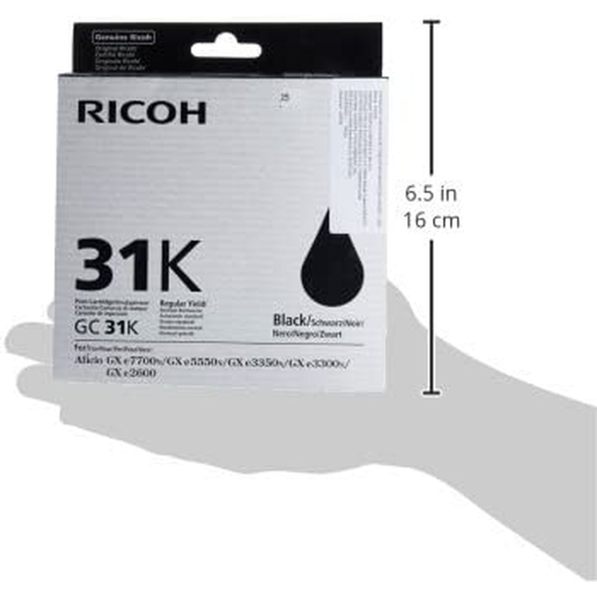 Original Bläckpatron Ricoh GC31BK Svart - 2