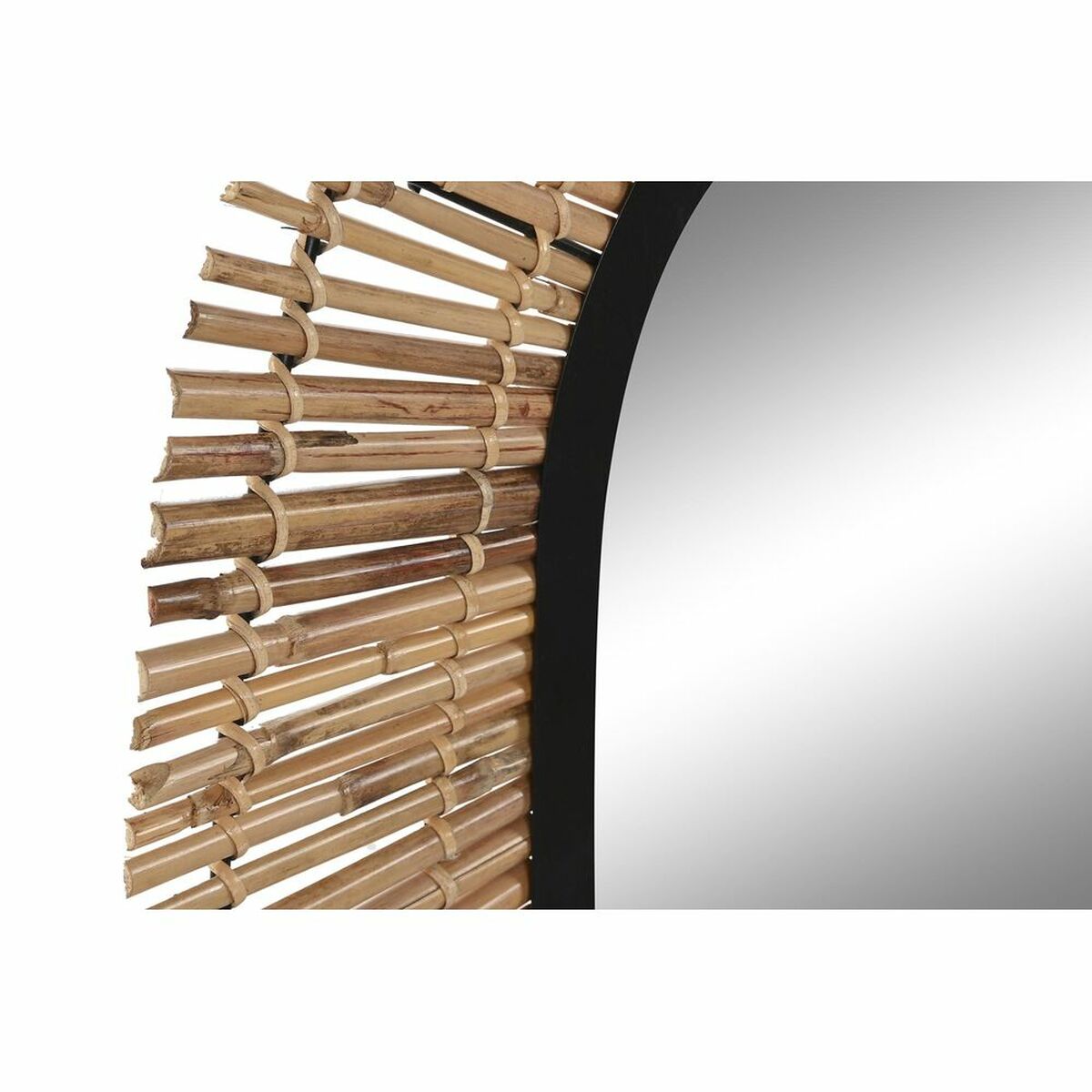 Väggspegel DKD Home Decor Svart Naturell Bali 63 x 1,5 x 92 cm - 6