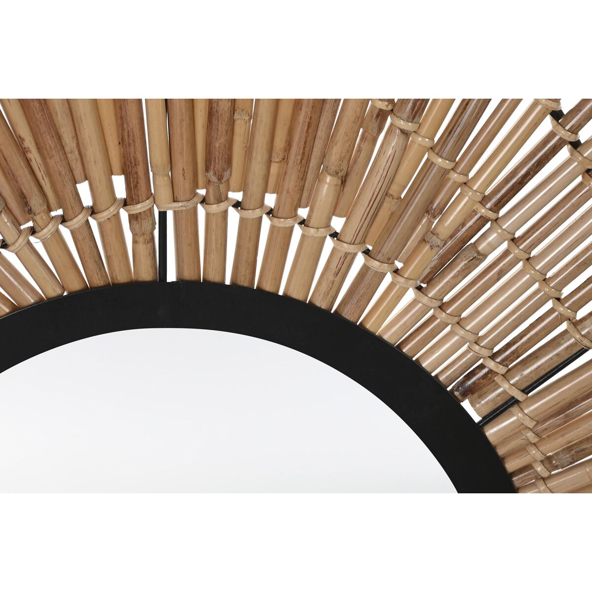 Väggspegel DKD Home Decor Svart Naturell Bali 63 x 1,5 x 92 cm - 3