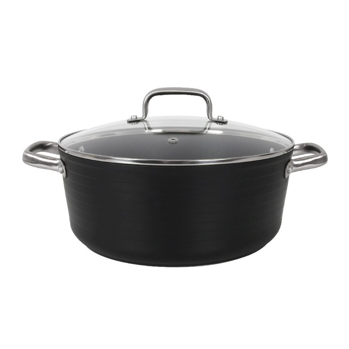 Kastrull med glaslock Quttin Spiral Ø 28 cm Smitt aluminium - 3