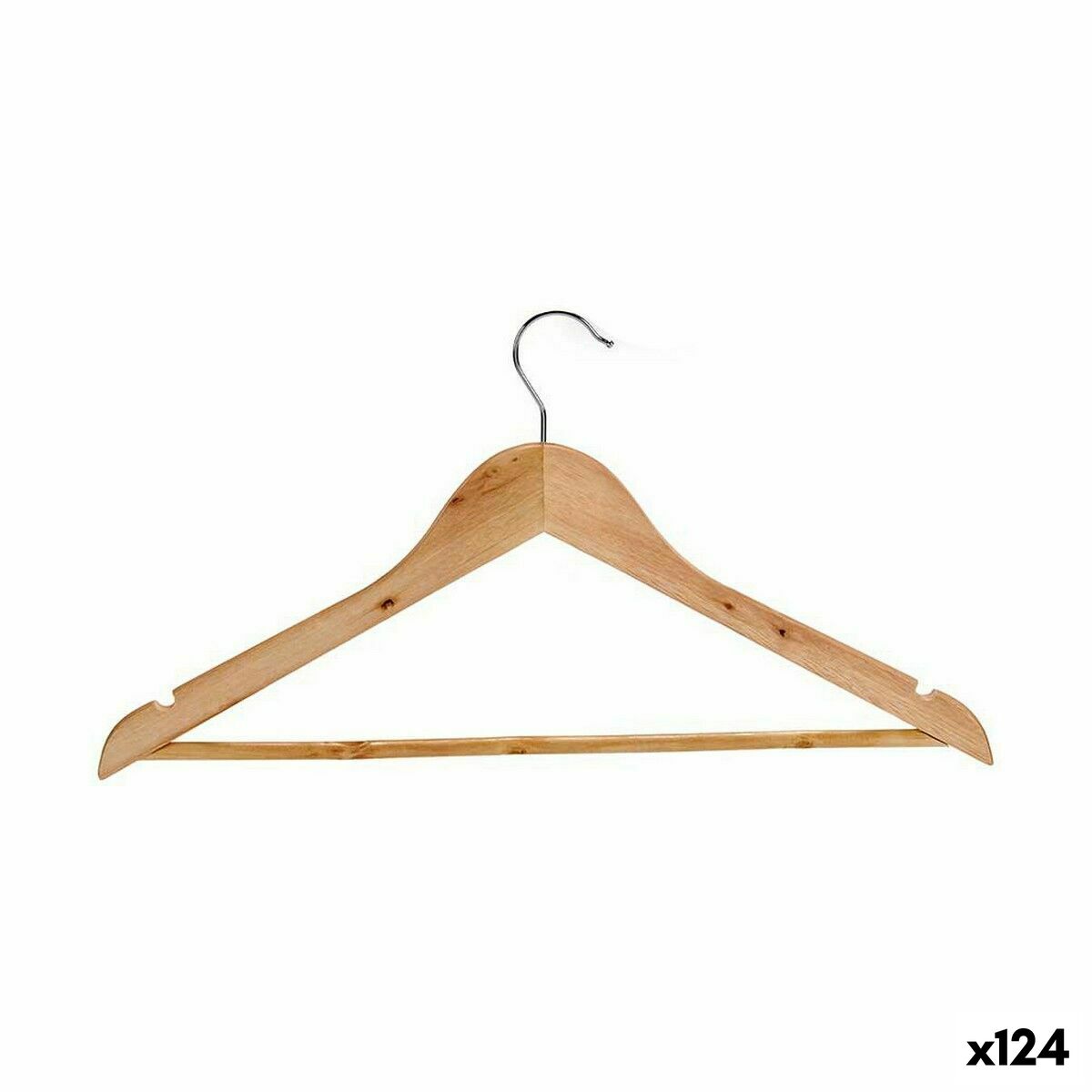 Klädhängarset Brun Trä (124 Antal)