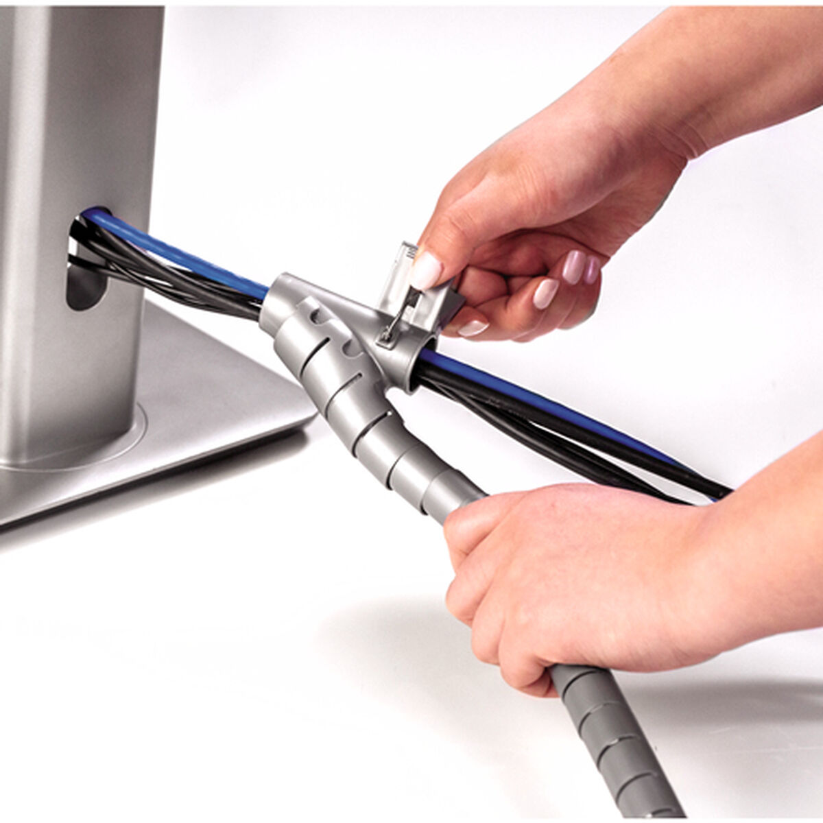 Kabelorganiserare Fellowes CableZip 2 m Silvrig 2 mm Ø 20 mm - 3