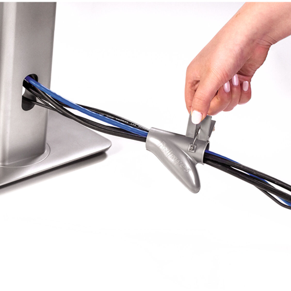 Kabelorganiserare Fellowes CableZip 2 m Silvrig 2 mm Ø 20 mm - 4