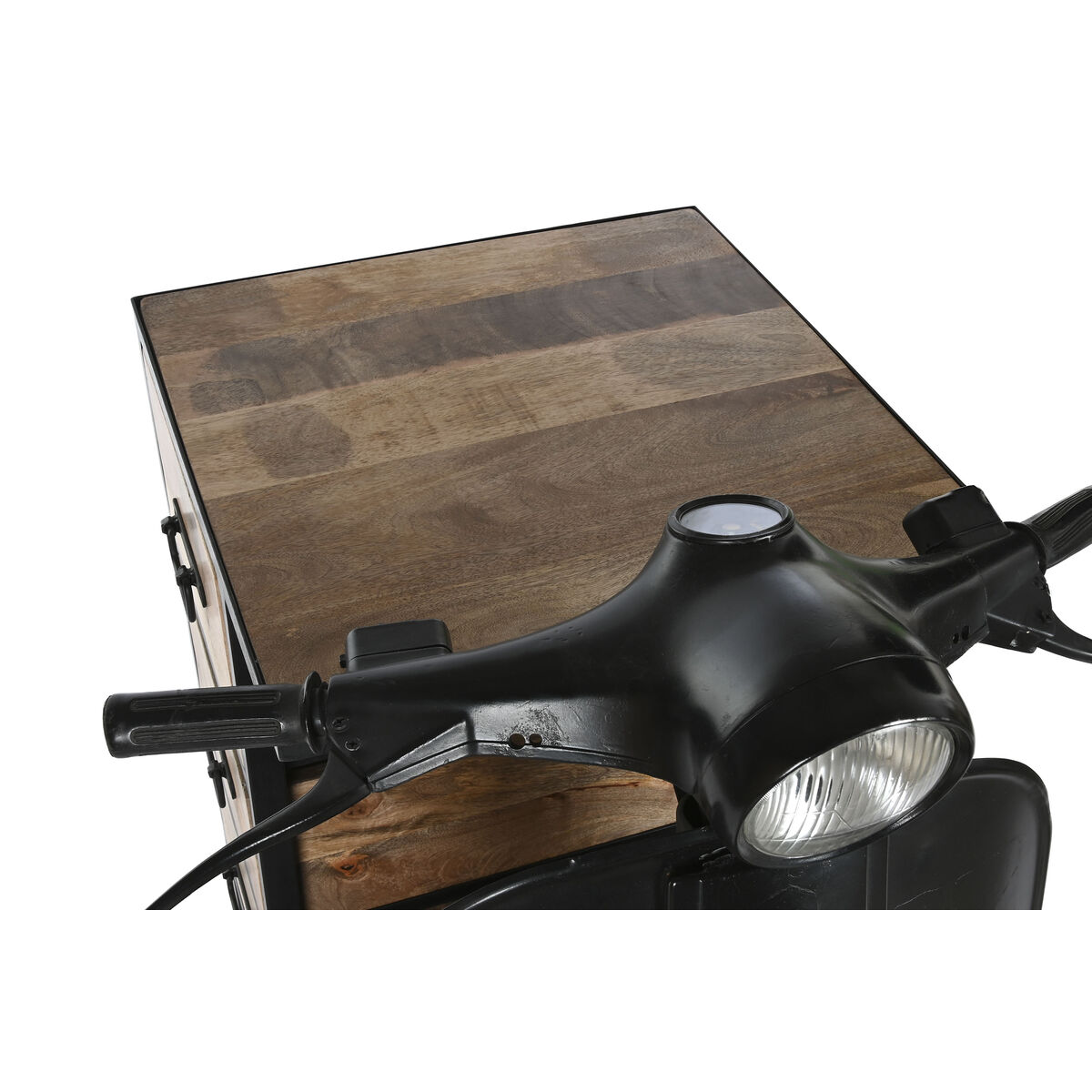 Byrå Home ESPRIT Brun Svart Järn Mangoträ Motorcykel Loft Utsliten 100 x 68 x 105 cm - 2