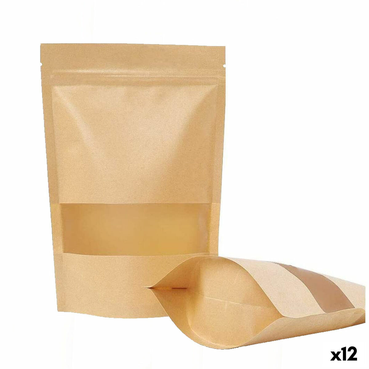 Återanvändbar matväska Algon Kraft 17 x 24 x 4 cm 15 Delar (12 antal)