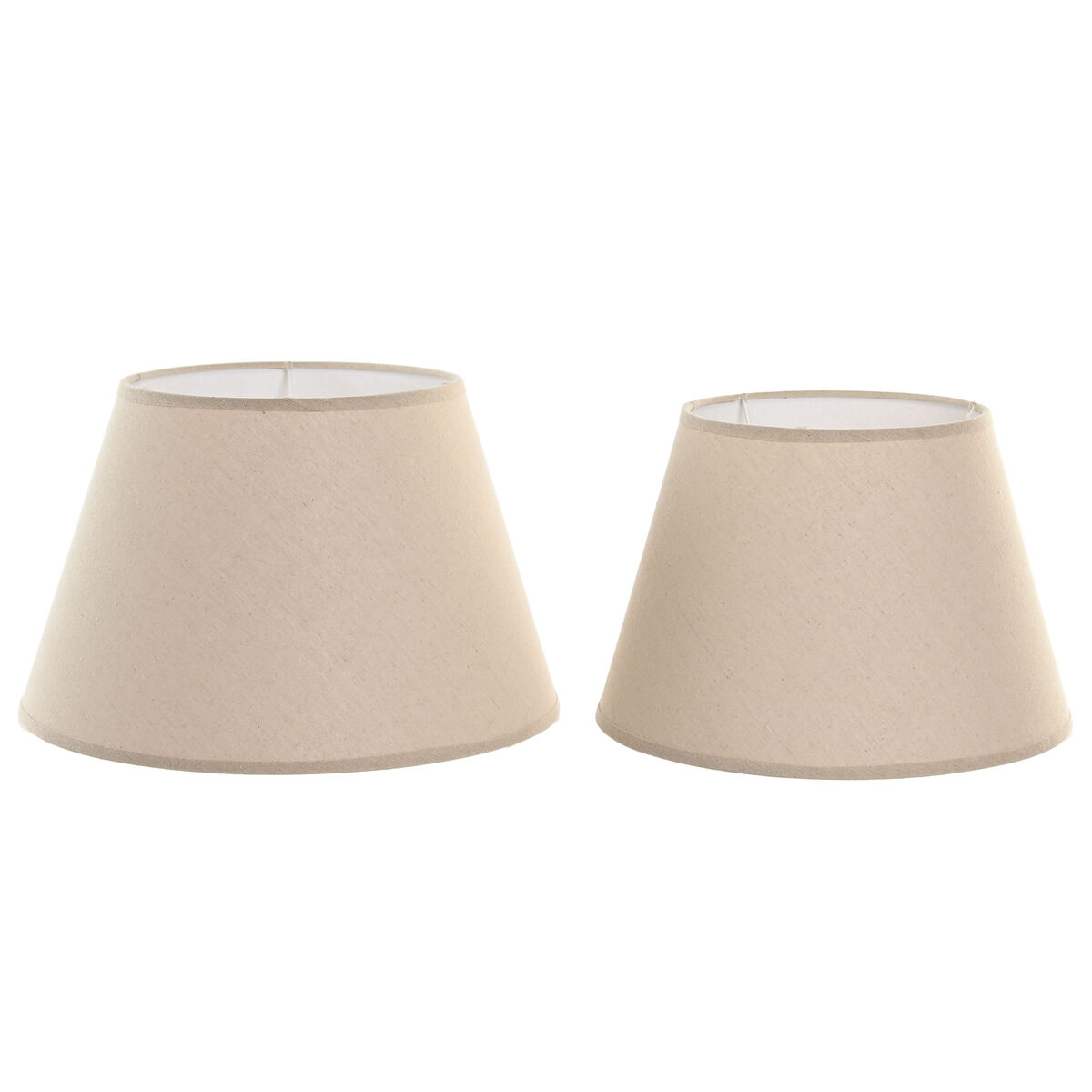 Lampskärm Home ESPRIT Beige linne Metall 40 x 40 x 25 cm (2 antal)
