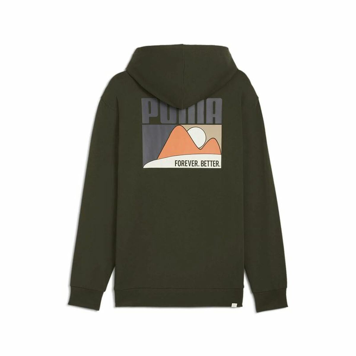 Tröja med huva Herr Puma Oliv - 2