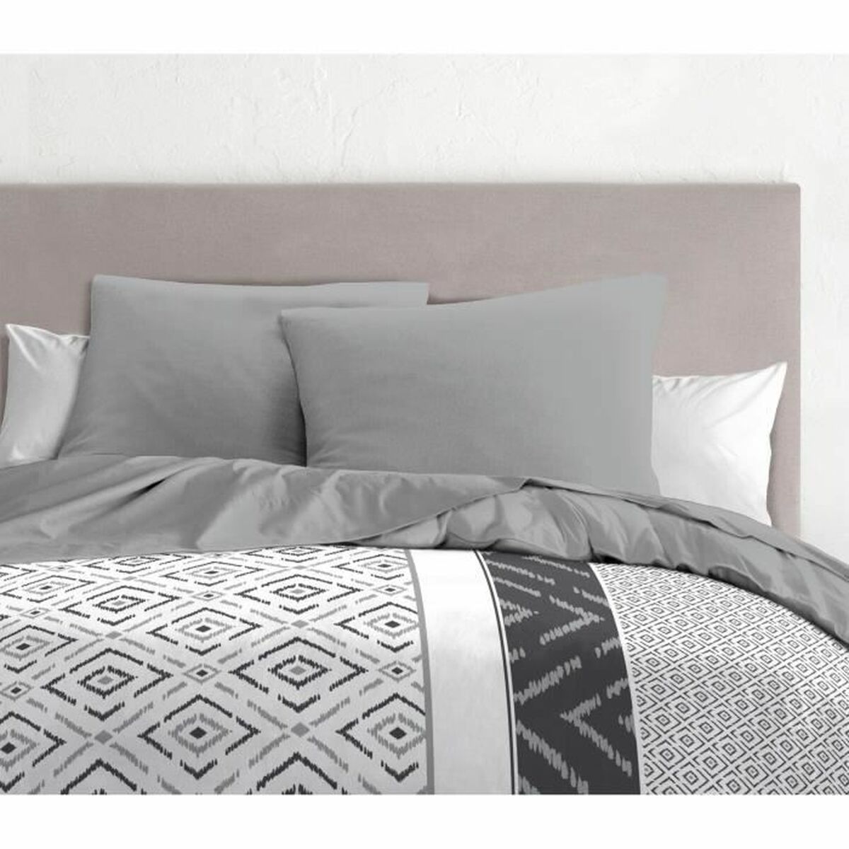 Örngott HOME LINGE PASSION Grå Ljusgrå 63 x 63 cm (2 antal) - 2
