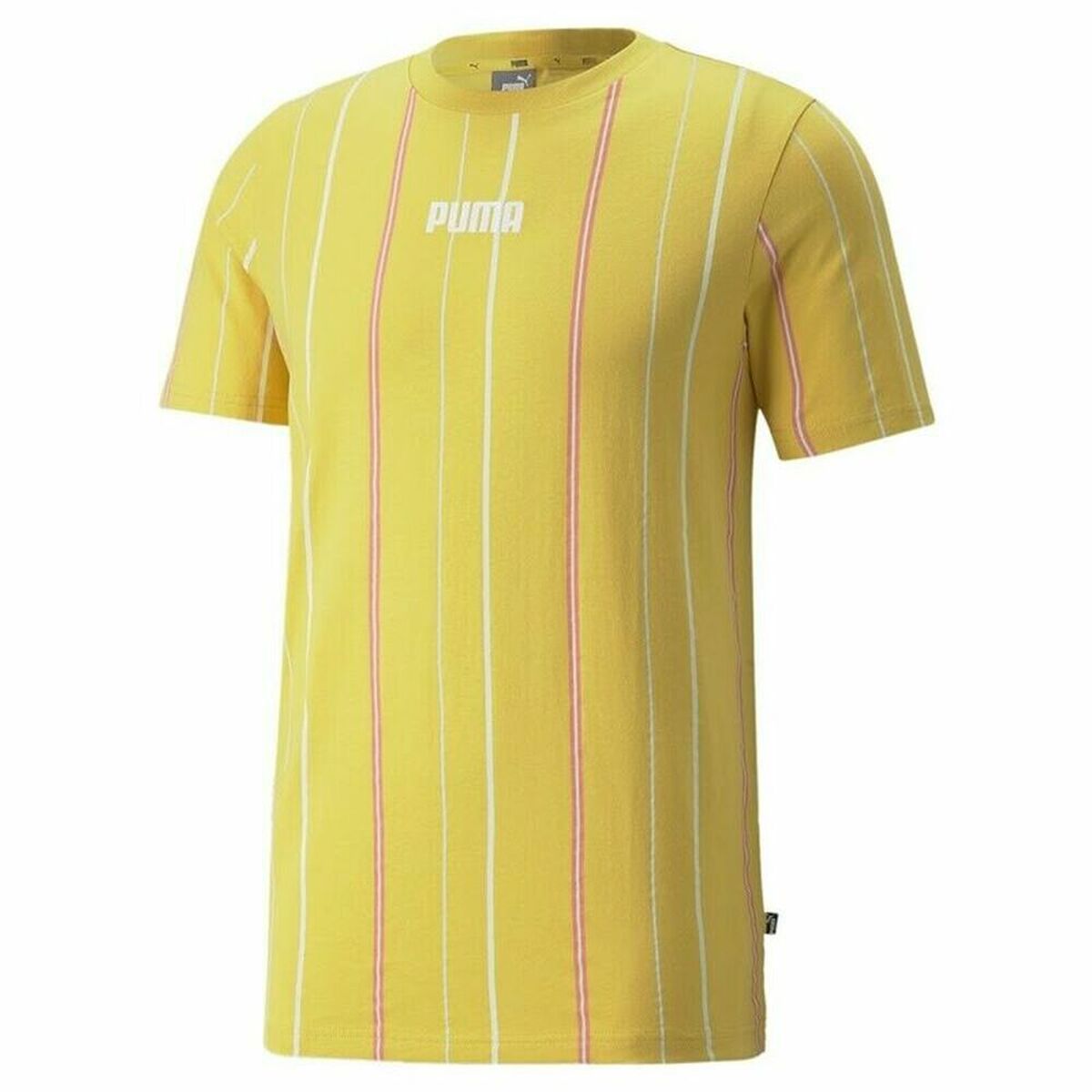 T-shirt med kortärm Herr Puma Modern Basics Stripe M Gul - 10