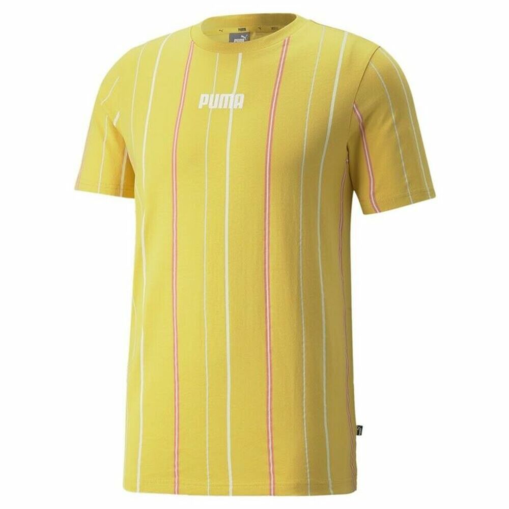 T-shirt med kortärm Herr Puma Modern Basics Stripe M Gul - 5