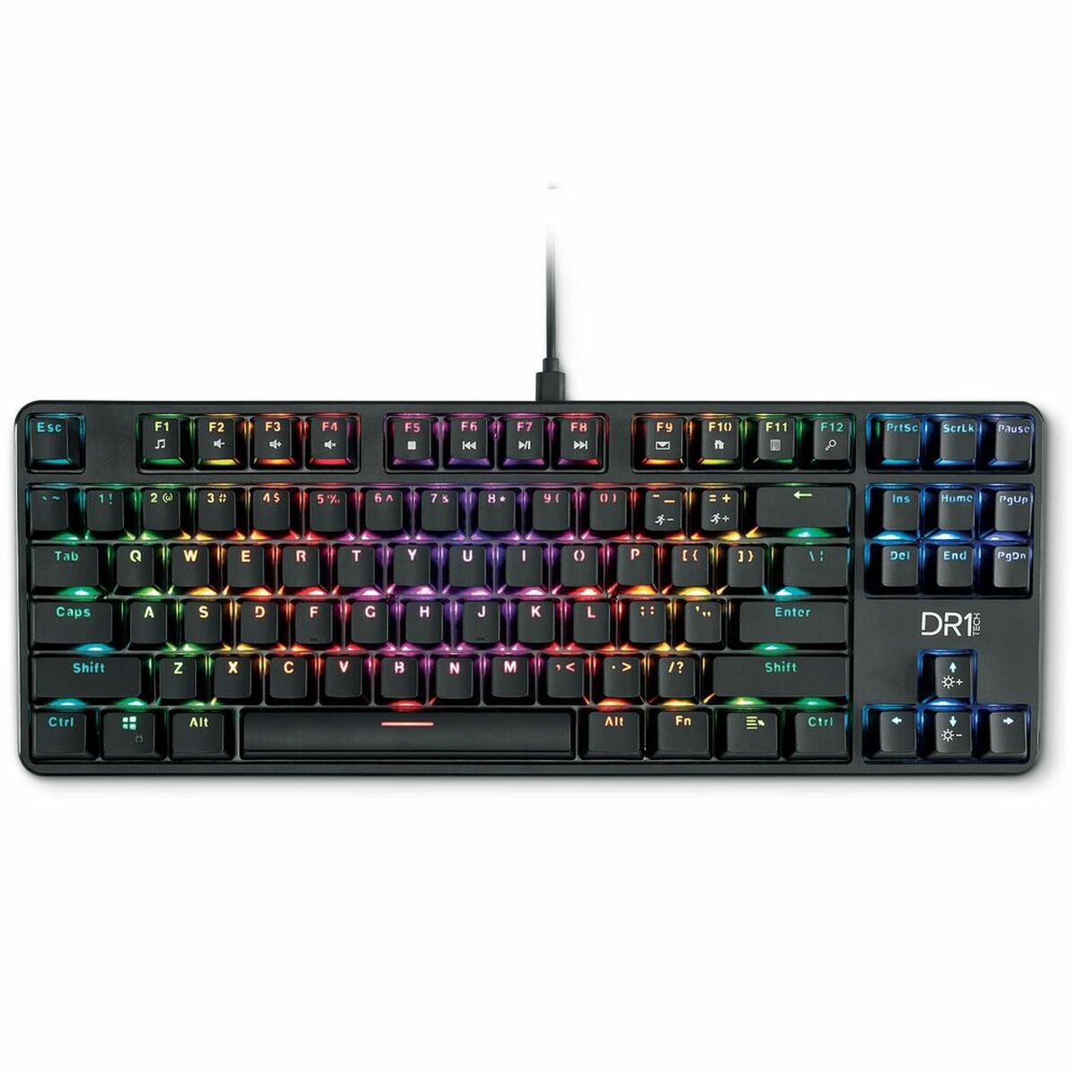 Gaming Tangentbord/ OR: Speltangentbord DR1TECH DR10031 Svart RGB QWERTY (Renoverade A) - 3