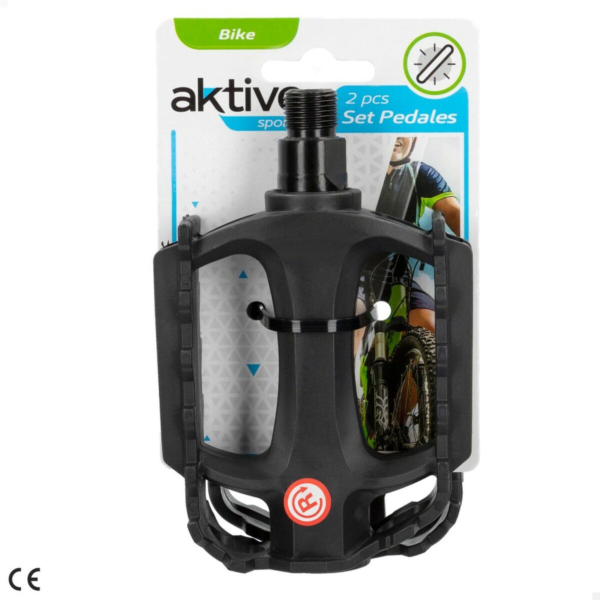 Pedaler Aktive 11 x 3 x 8 cm Cykel 2 Delar Svart 24 antal - 2