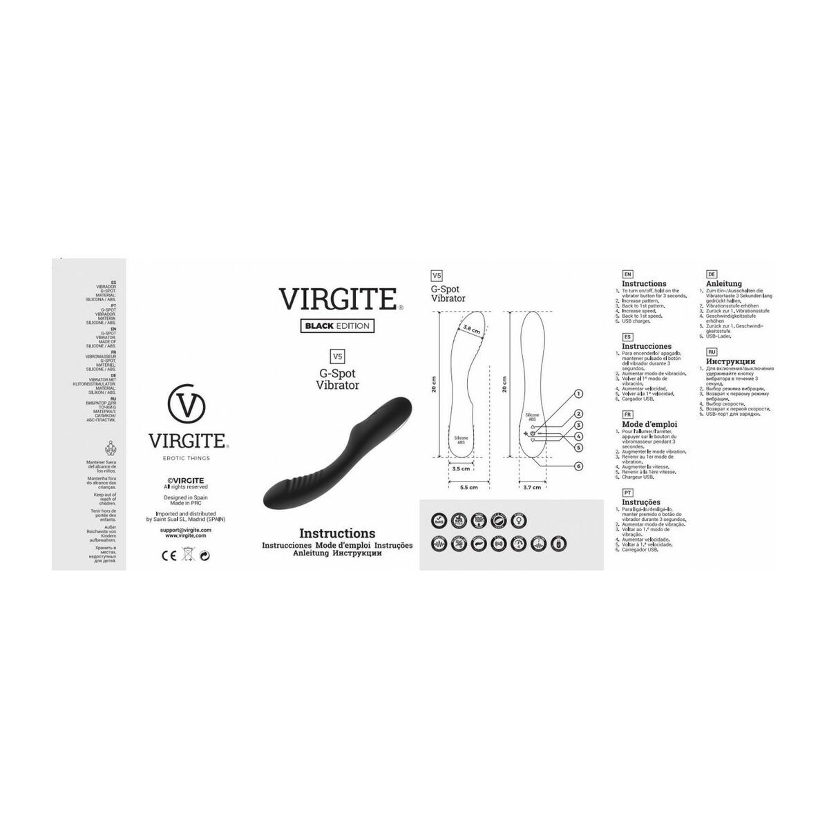 G-spotvibrator Virgite Svart - 6