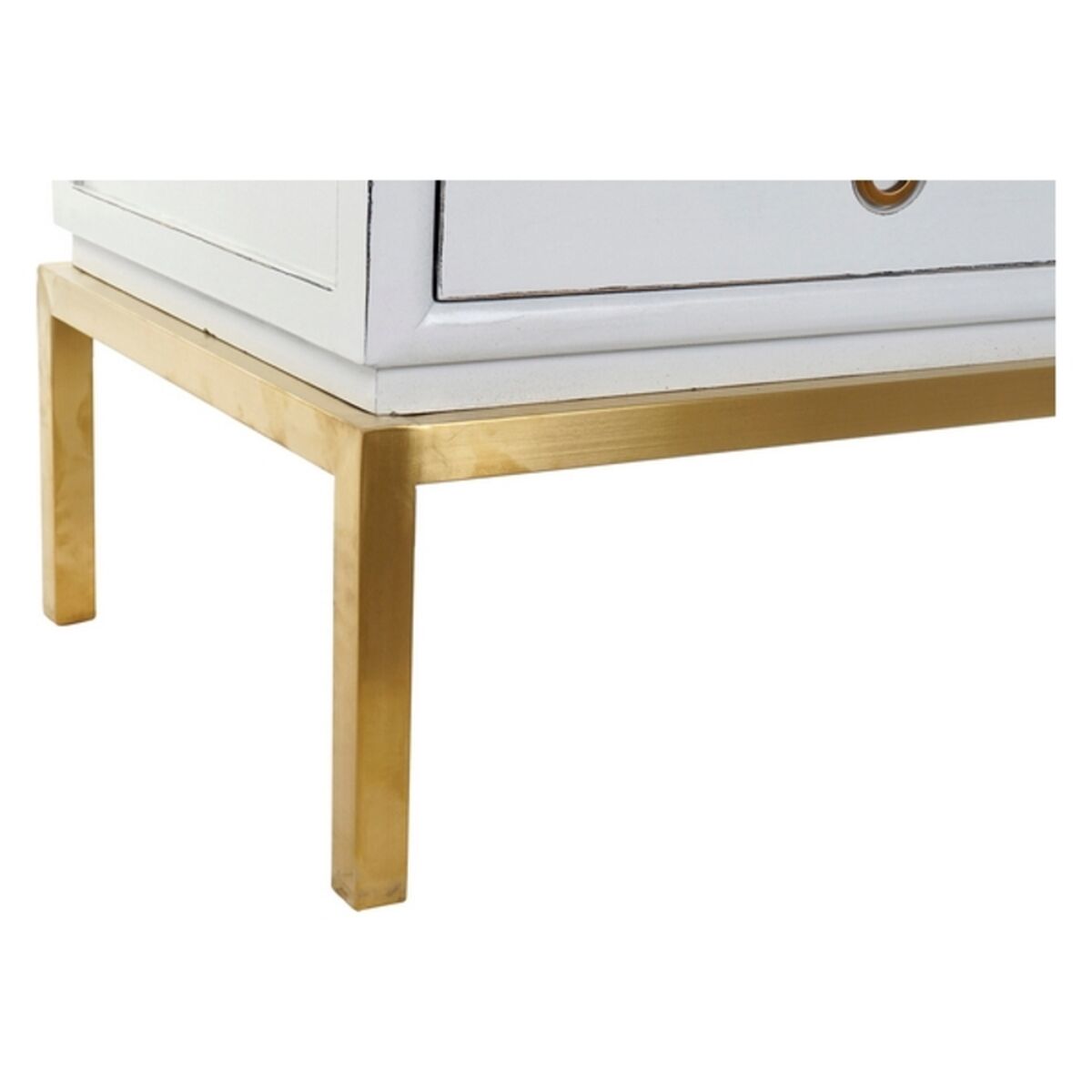 Skåp DKD Home Decor Vit Gyllene Metall Poppel 120 x 50 x 175 cm - 4