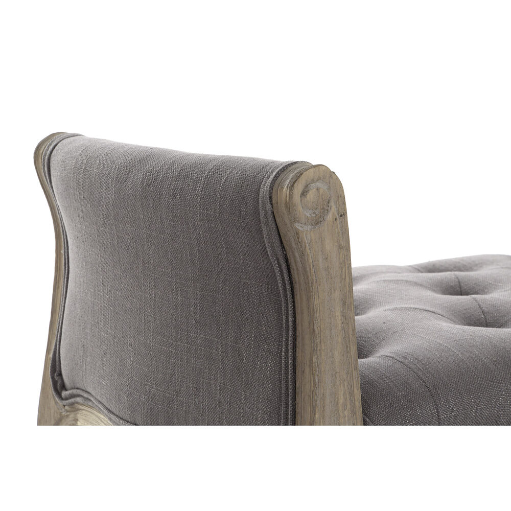 Sittpall DKD Home Decor Grå Naturell Gummiträ 65 x 46 x 60 cm - 2