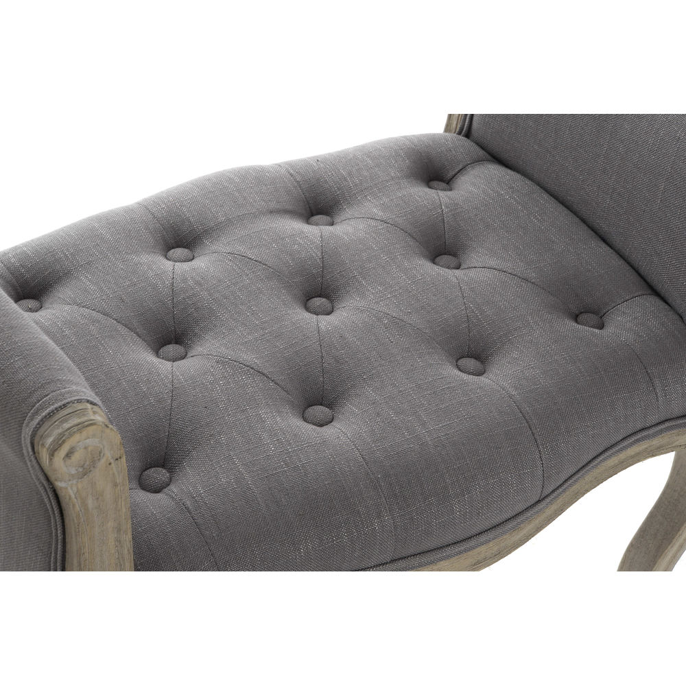 Sittpall DKD Home Decor Grå Naturell Gummiträ 65 x 46 x 60 cm - 3