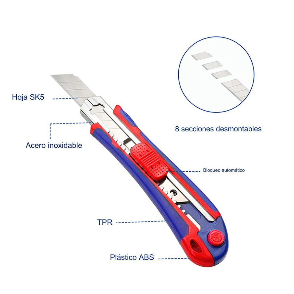 Brytbladskniv Workpro Rostfritt stål - 8