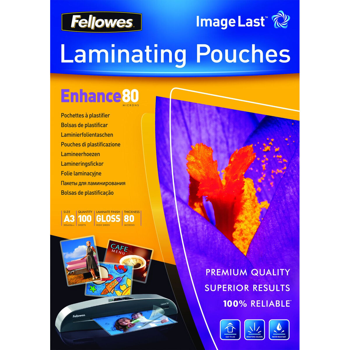 Laminerande ärmar Fellowes 5306207 Transparent A3 (100 antal) - 2