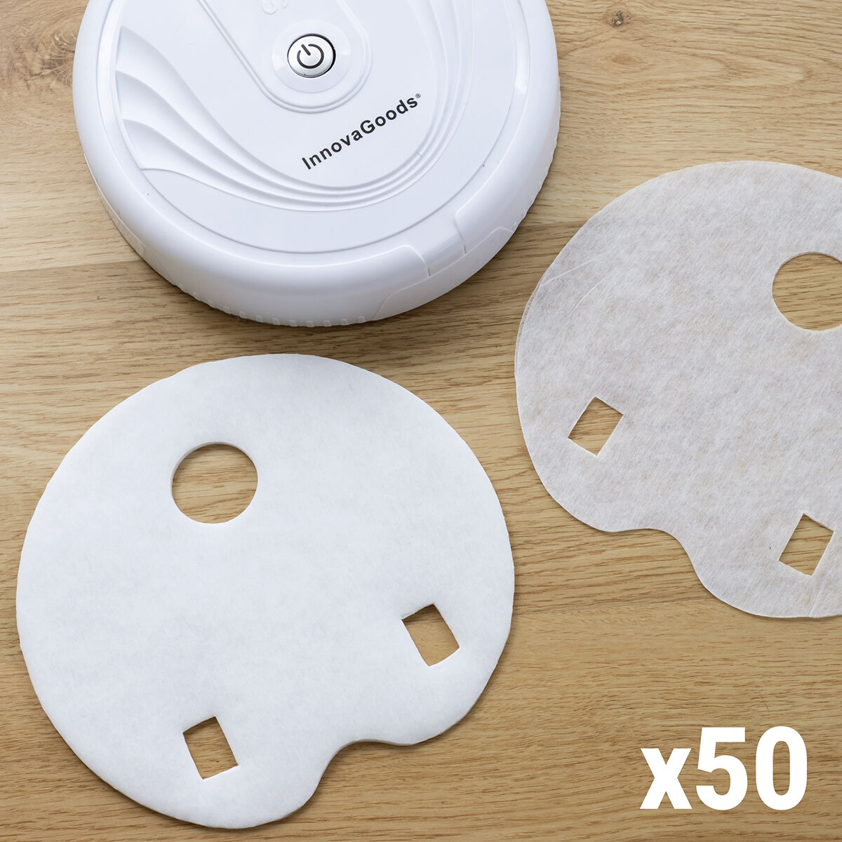 Utbytbara moppar för rengöringsrobotar InnovaGoods Förpackning med 50 masker - 8
