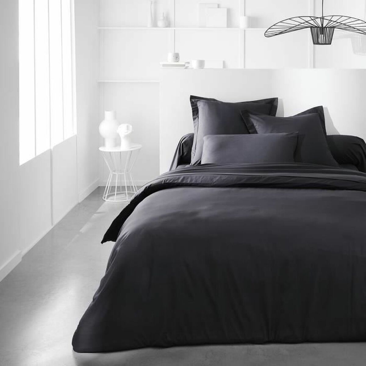 Örngott TODAY Essential Svart 45 x 185 cm Antracitgrå - 2