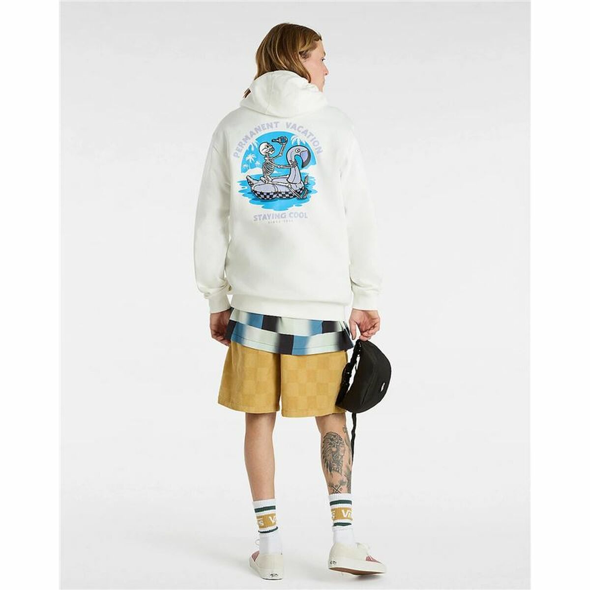 Tröja med huva Unisex Vans Beer Float Po Marshmallow Vit - 6
