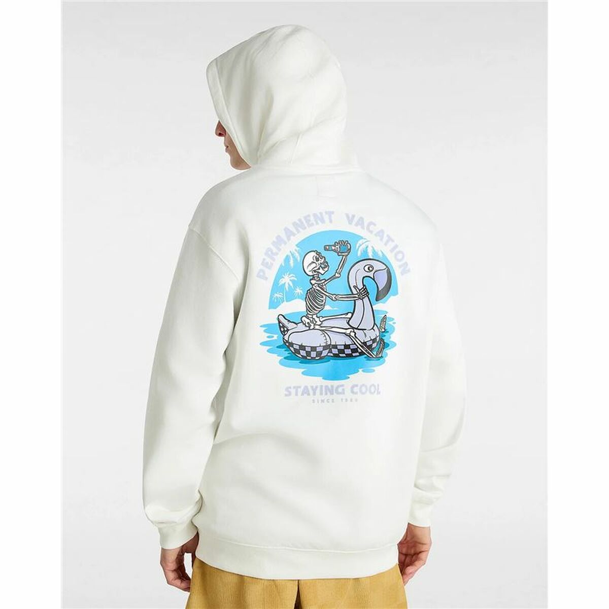 Tröja med huva Unisex Vans Beer Float Po Marshmallow Vit - 4