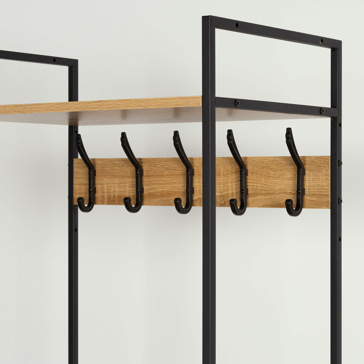 Klädhängare med hylla Max Home Stål Melamin spånskiva Minimalistisk 60 x 175 x 40 cm - 3
