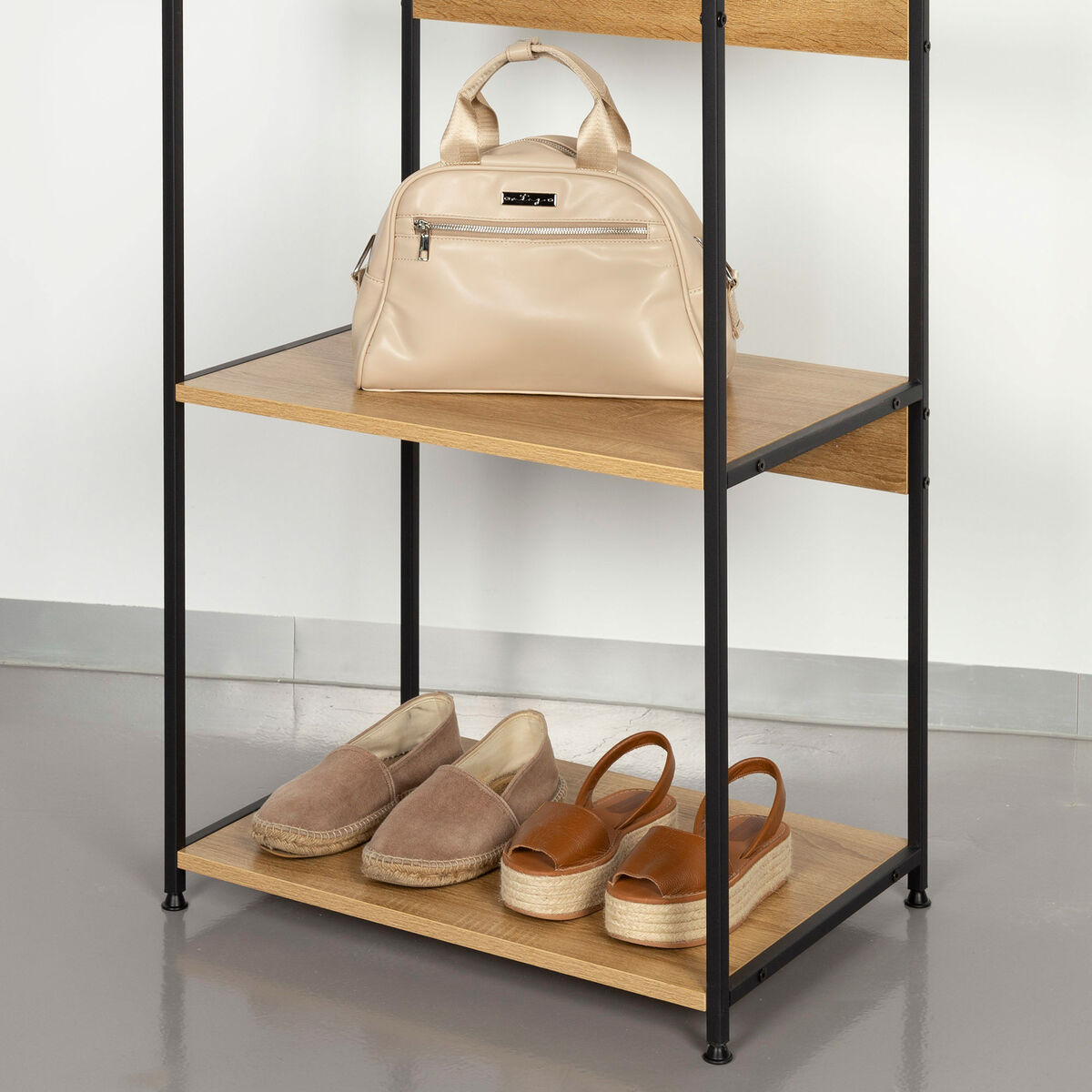 Klädhängare med hylla Max Home Stål Melamin spånskiva Minimalistisk 60 x 175 x 40 cm - 5