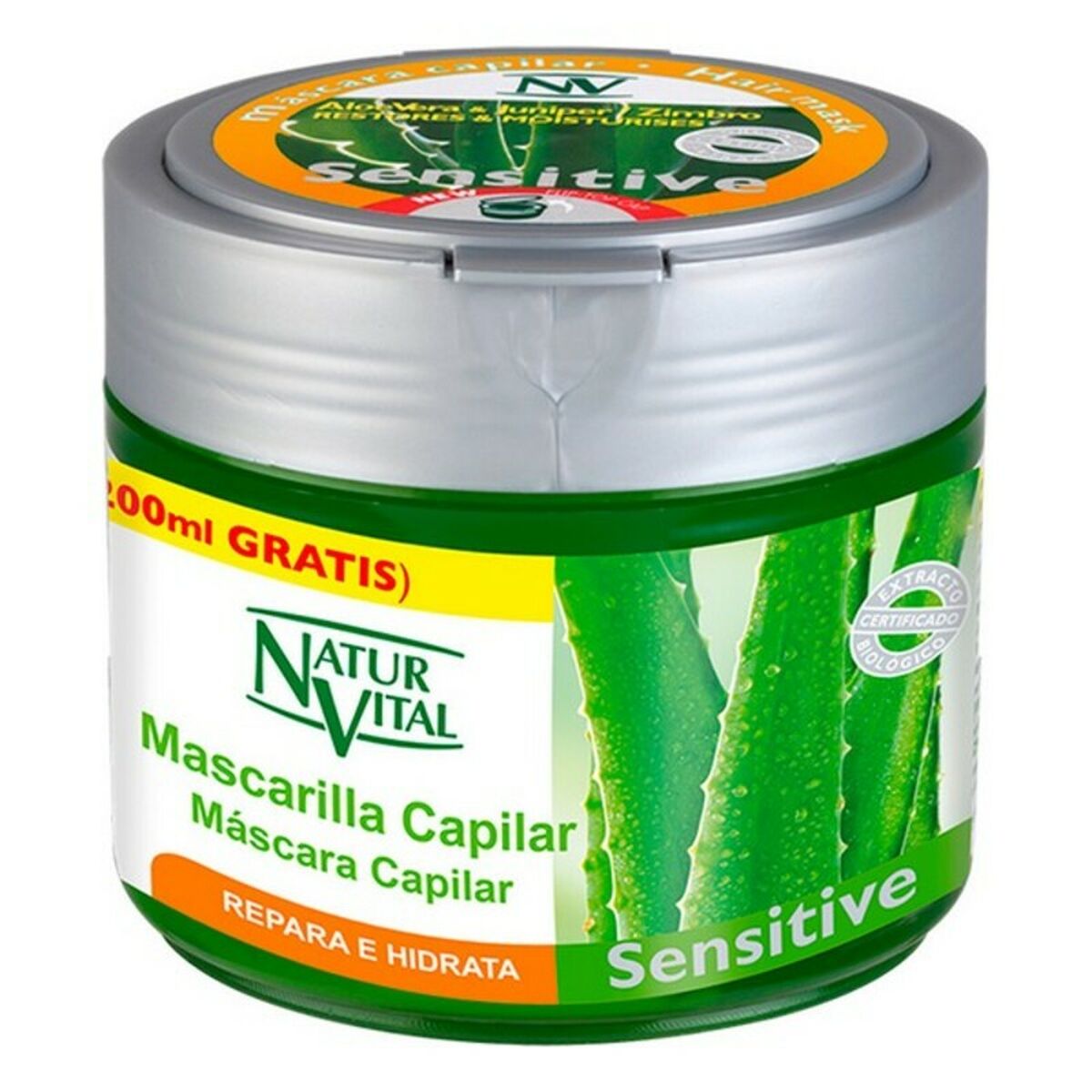 Stärkande hårinpackning Sensitive Naturaleza y Vida Mascarilla Repara E Hidrata (500 ml) 500 ml - 3