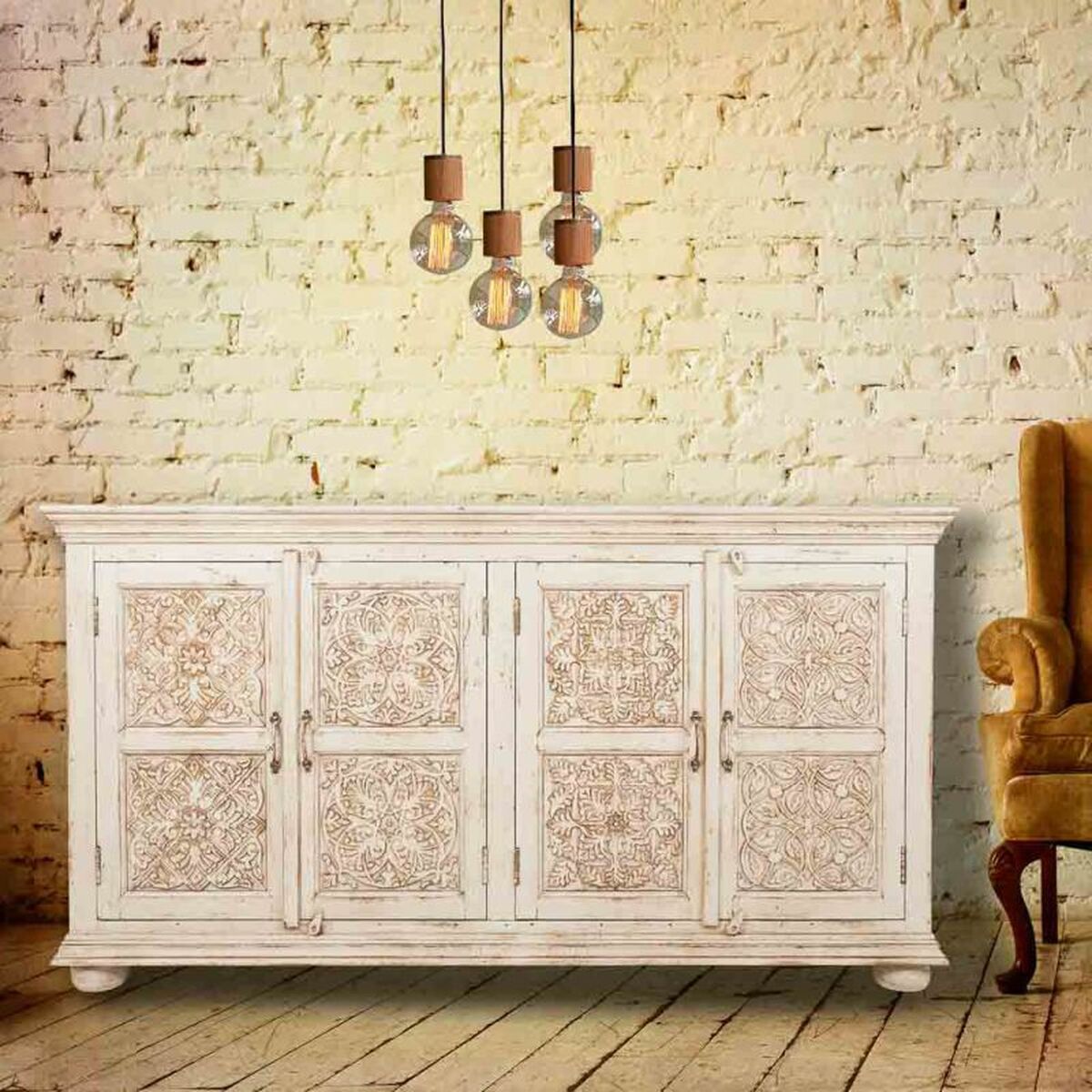 Skänk Alexandra House Living Mangoträ 39 x 91 x 169 cm - 2