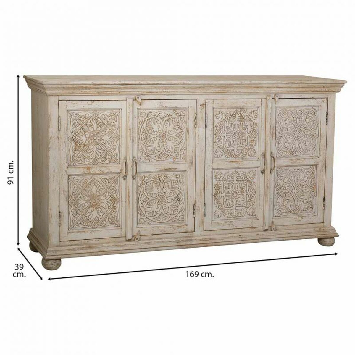 Skänk Alexandra House Living Mangoträ 39 x 91 x 169 cm - 4