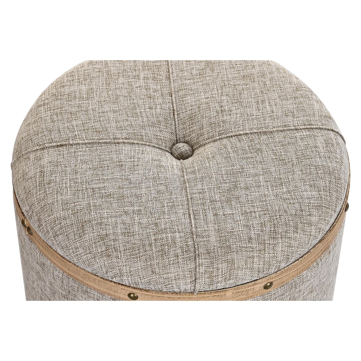 Sittpall DKD Home Decor   Beige Naturell Trä Metall Plast 30 x 40 cm 120 x 44 x 43 cm - 8