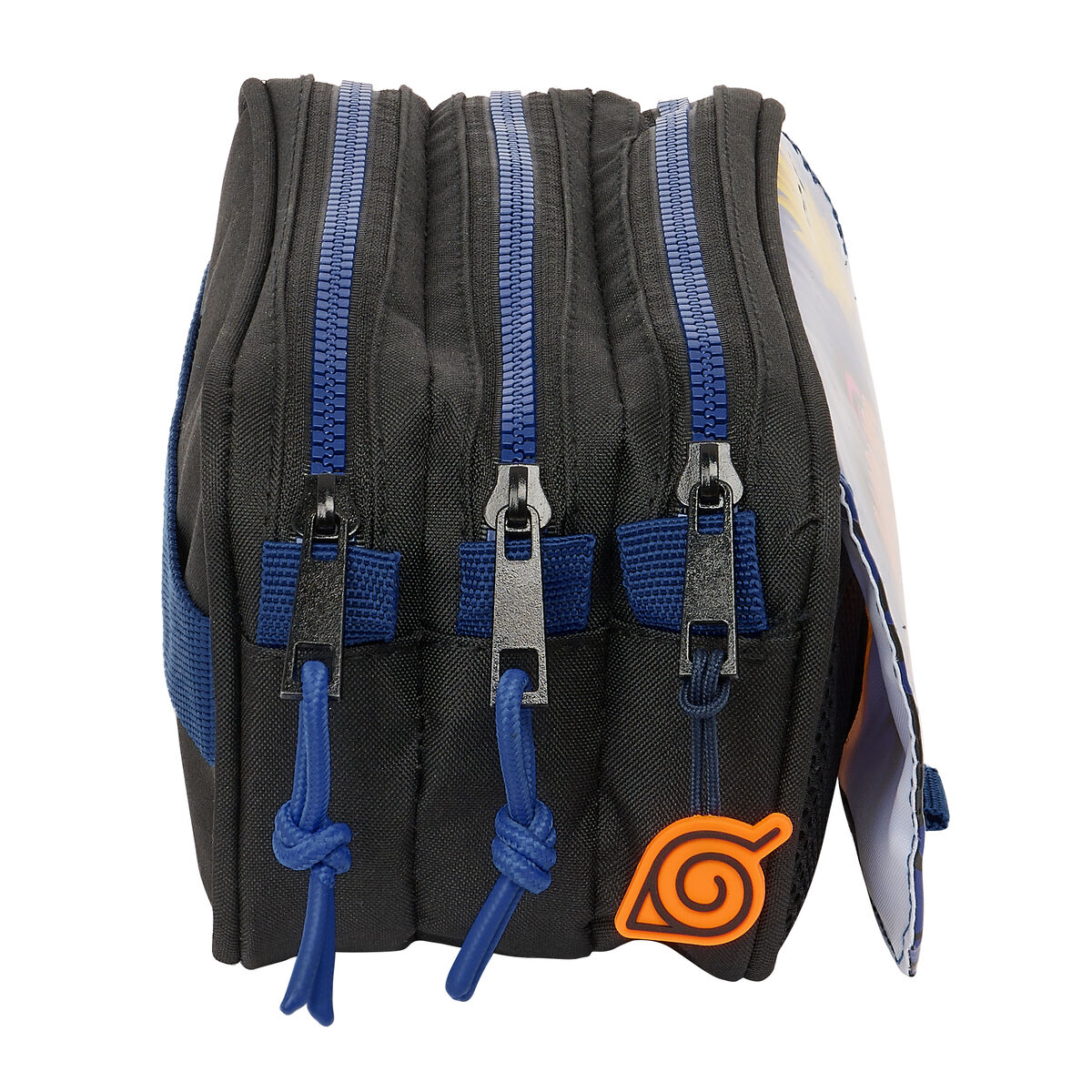Tredubbel Carry-all Naruto Ninja Blå Svart 21,5 x 10 x 8 cm - 4