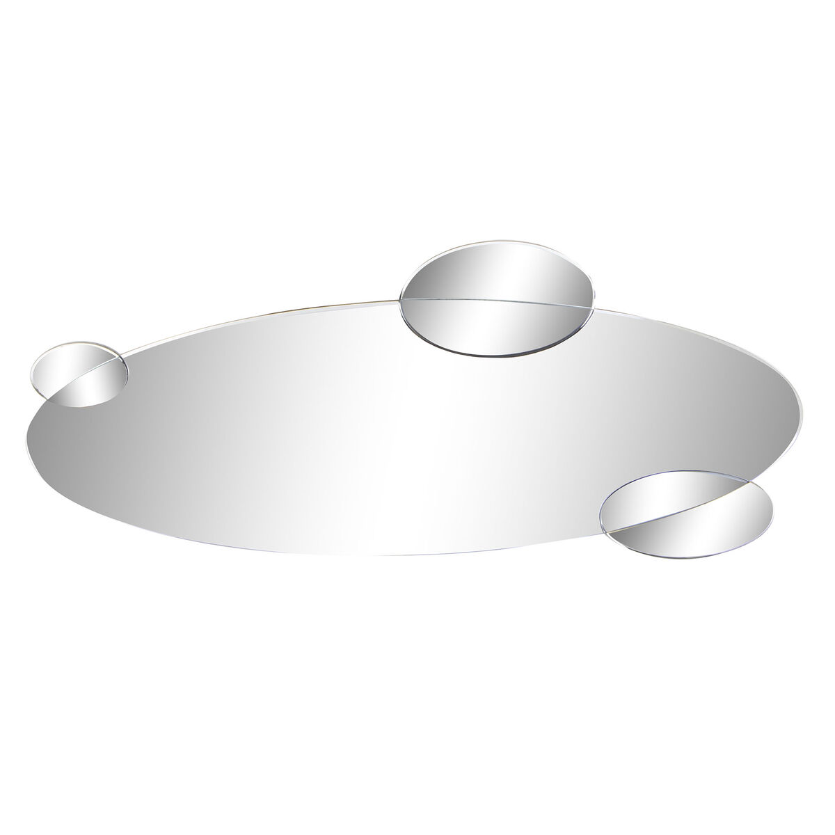 Väggspegel DKD Home Decor Svart Modern Cirklar 120 x 2 x 49 cm - 3