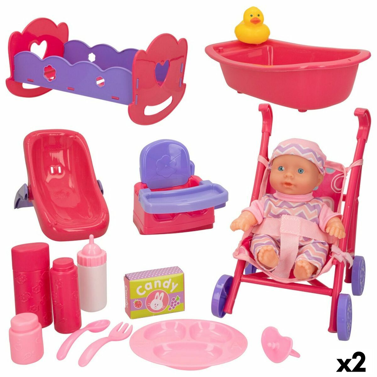 Docka tillbehör Colorbaby 2 antal - 3