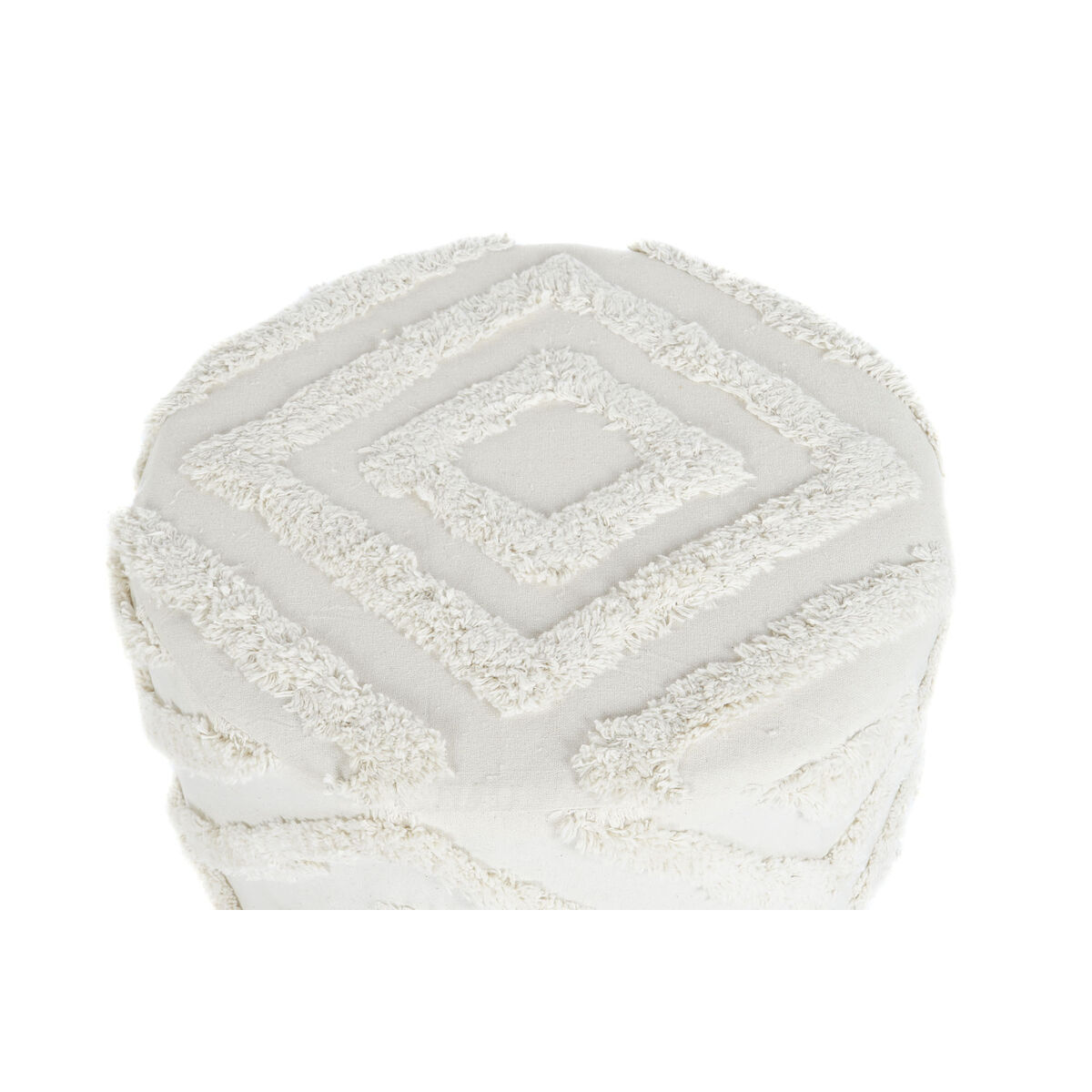 Fotpall DKD Home Decor Vit Brun Eukalyptus trä 40 x 40 x 40 cm - 4