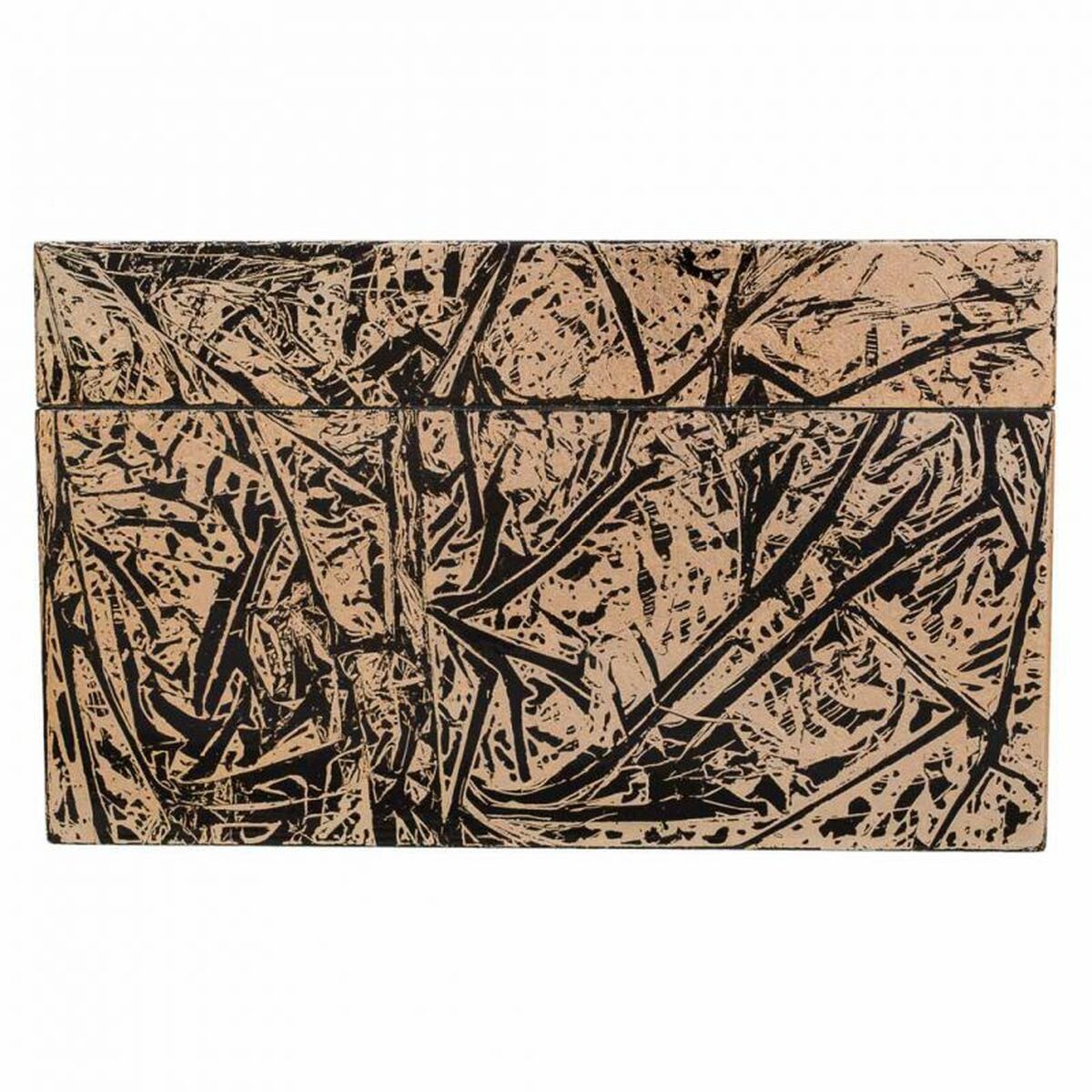 Dekorationslåda Alexandra House Living Svart Gyllene Keramik Trä MDF 25 x 15 x 25 cm - 3