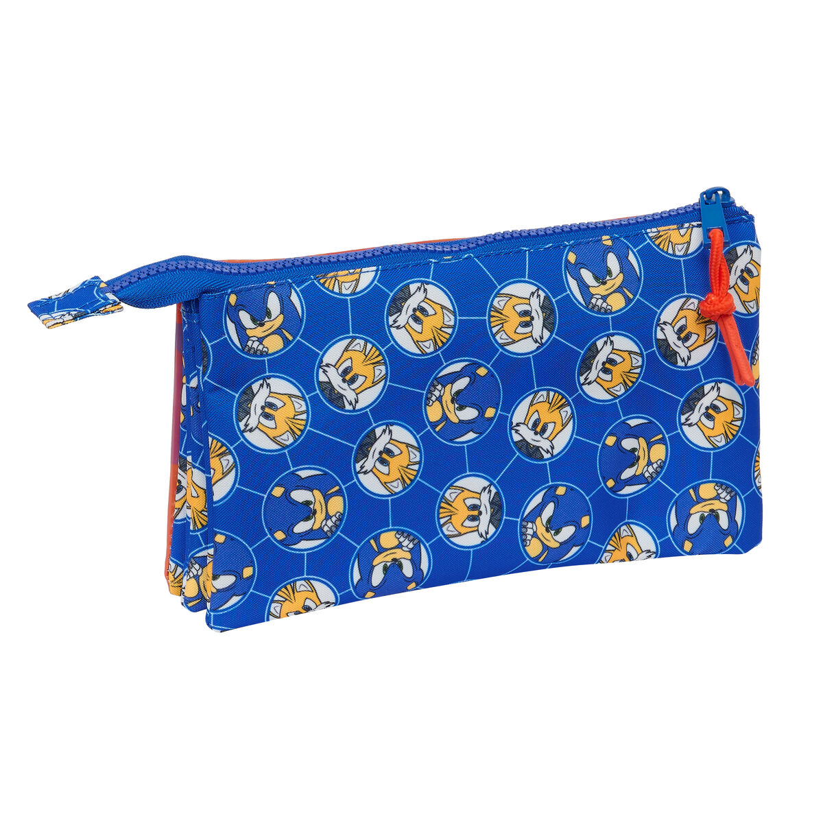 Tredubbel Carry-all Sonic Prime Blå 22 x 12 x 3 cm - 3