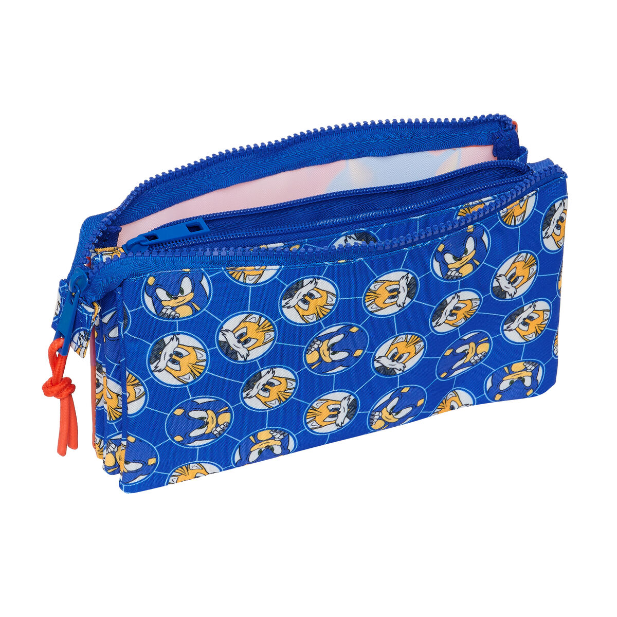 Tredubbel Carry-all Sonic Prime Blå 22 x 12 x 3 cm - 2