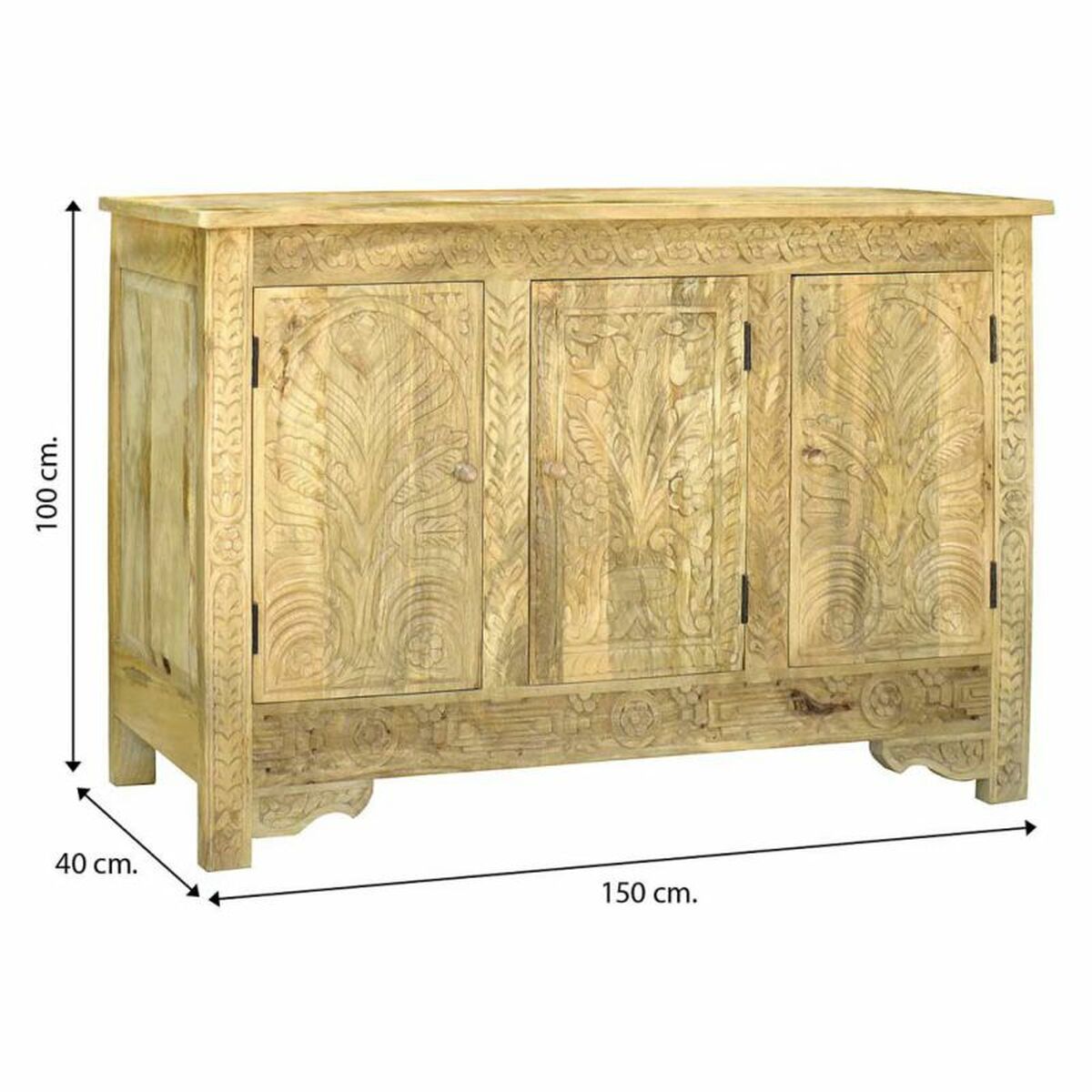 Skänk Alexandra House Living Mangoträ 40 x 100 x 150 cm - 7