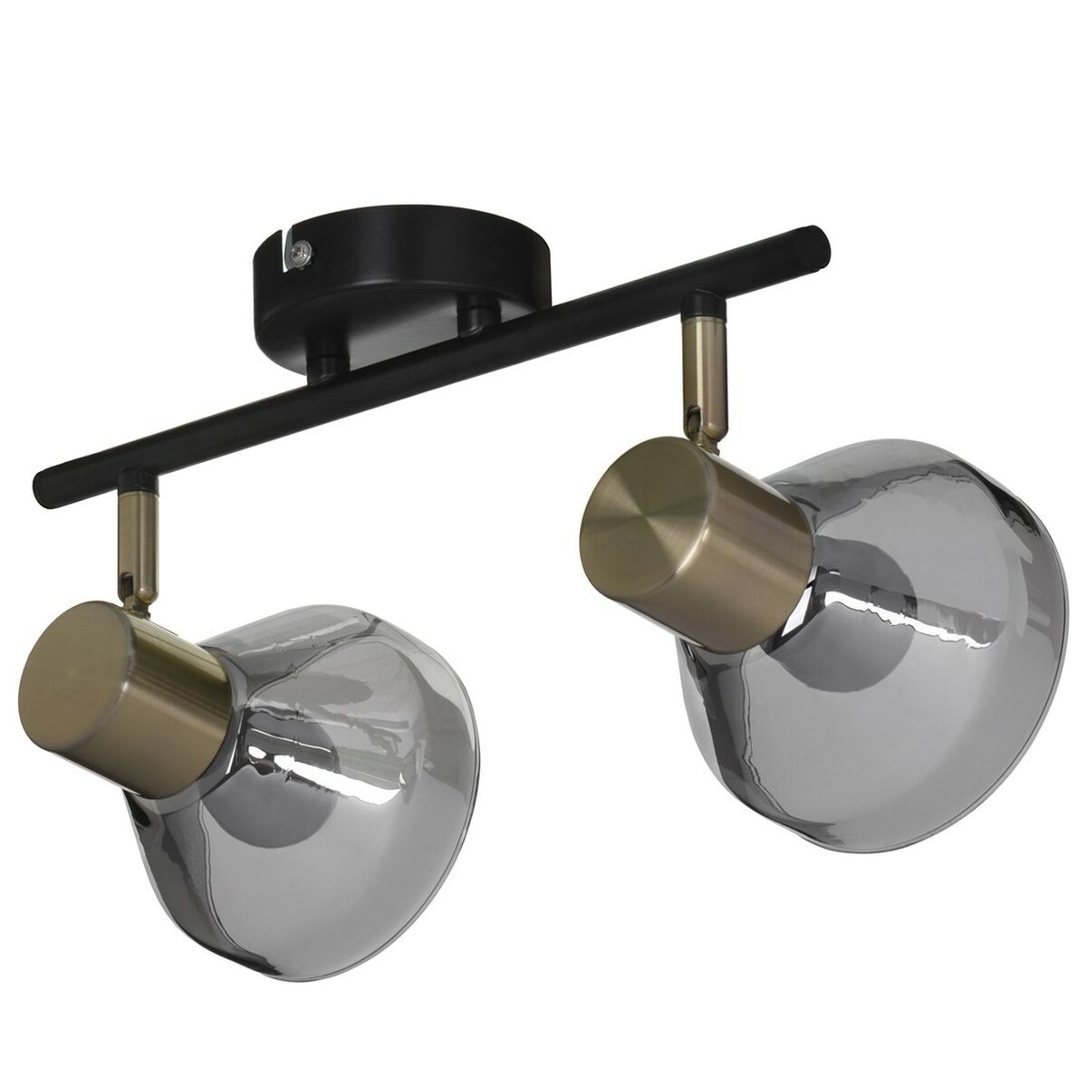 Taklampa Activejet AJE-LISA 2P Svart Gyllene Metall 40 W