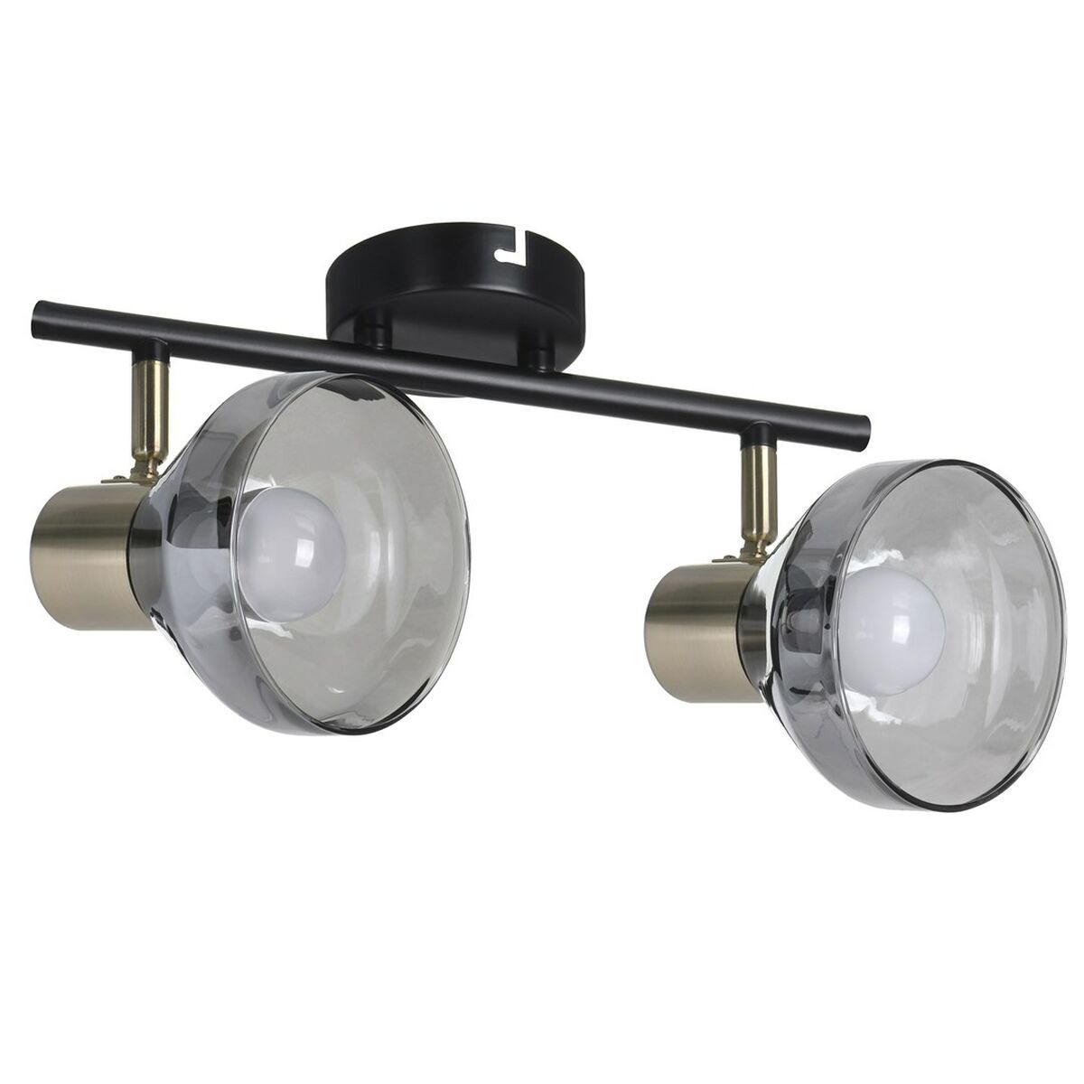 Taklampa Activejet AJE-LISA 2P Svart Gyllene Metall 40 W - 2