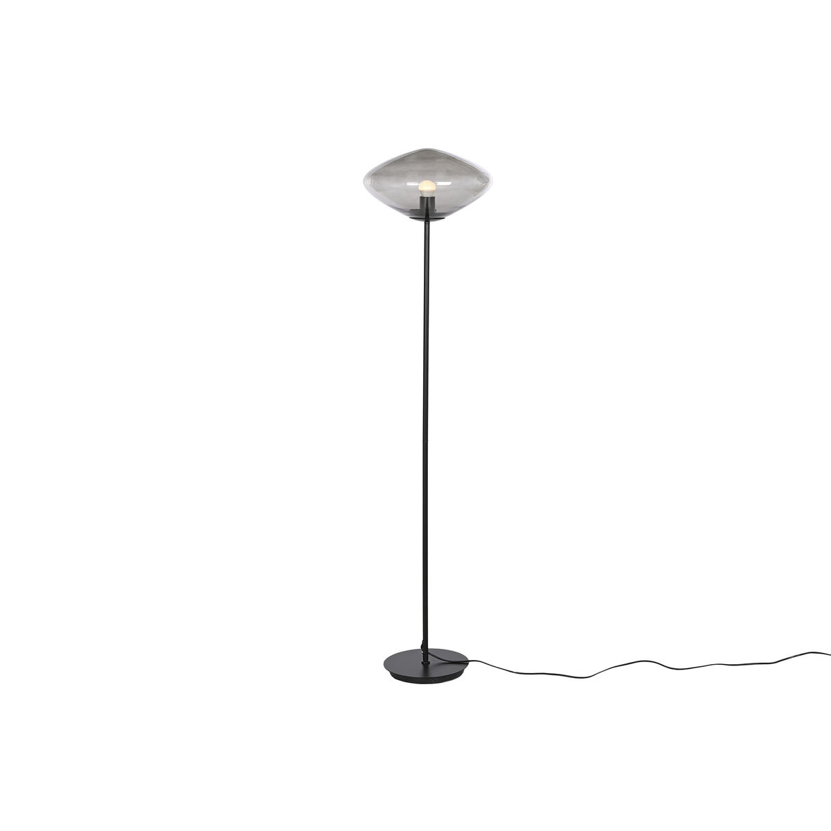 Golvlampa Home ESPRIT Grå Metall Glas 50 W 220 V 39 x 39 x 150 cm