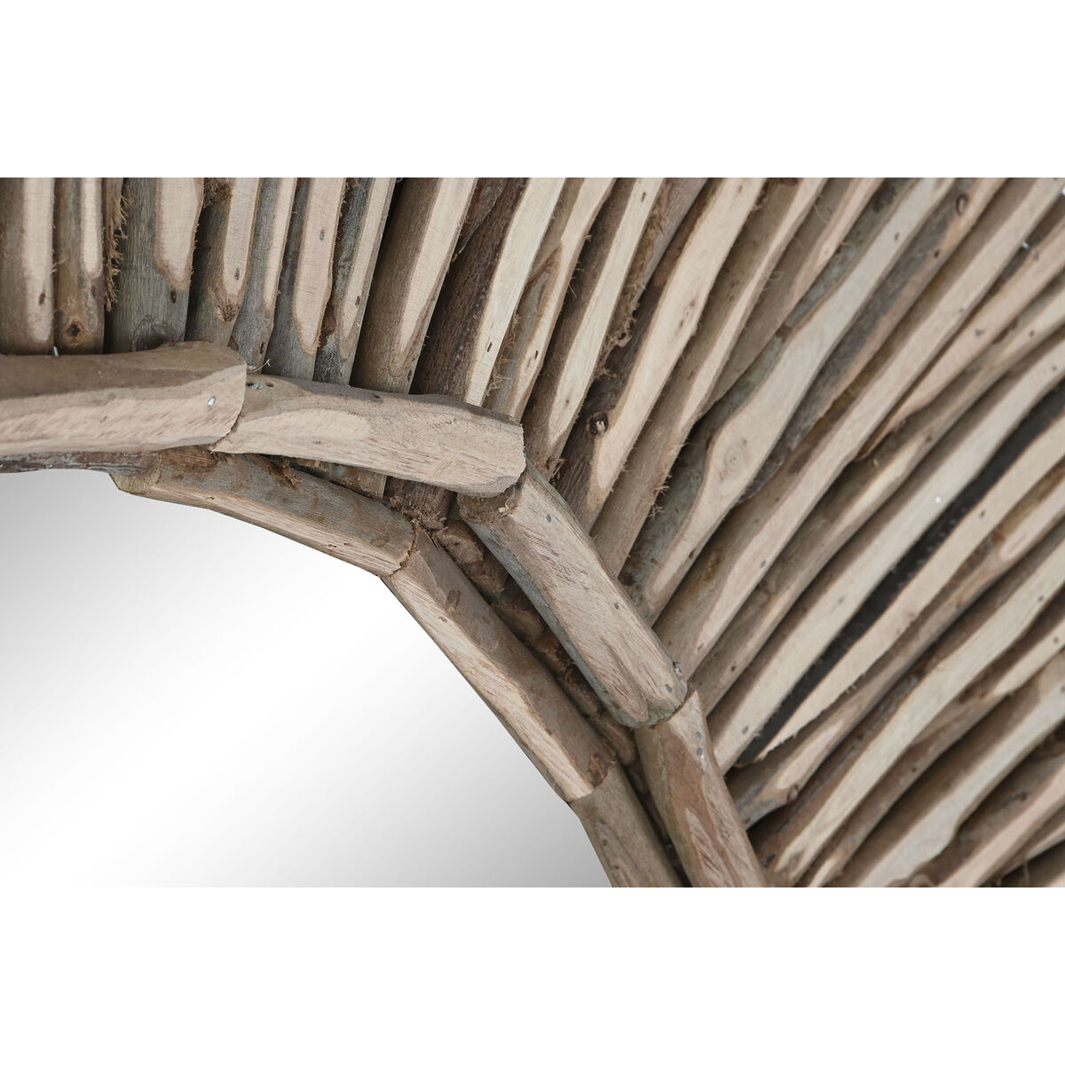 Väggspegel Home ESPRIT Naturell Speglar Stammar Tropiskt 120 x 8 x 120 cm - 3
