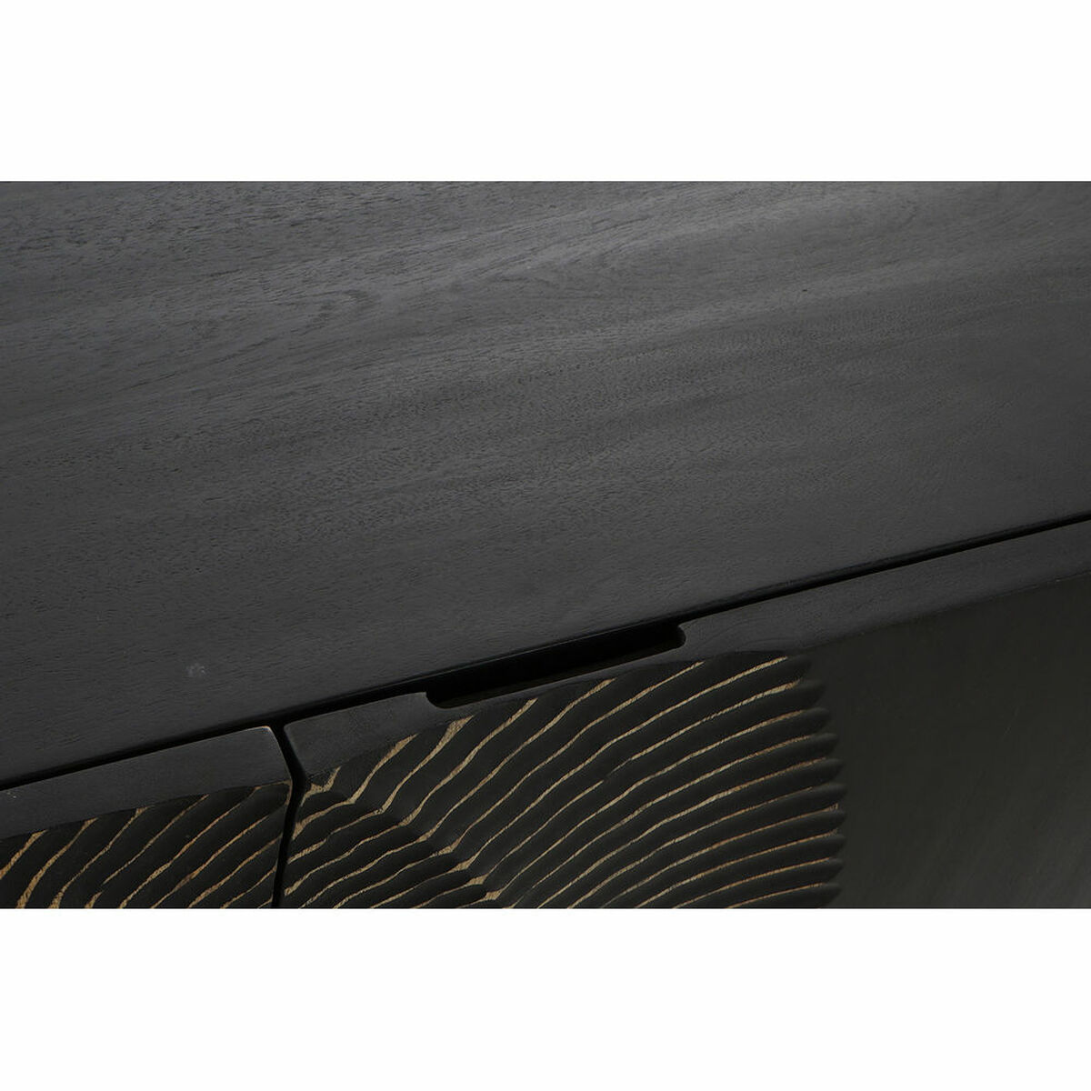 Skänk DKD Home Decor Svart Multicolour Gyllene Metall Mangoträ 160 x 45 x 75 cm - 3