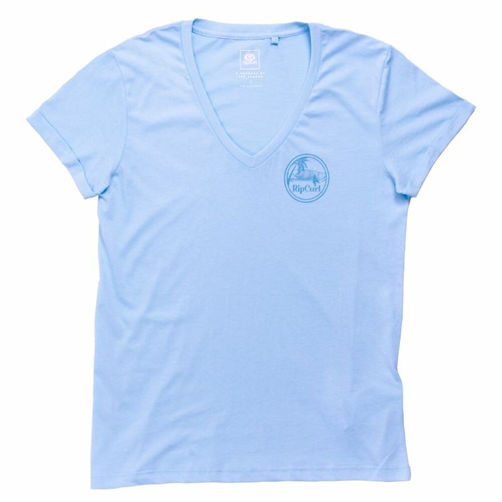 T-shirt med kortärm Dam Rip Curl Re-entry Ljusblå - 5