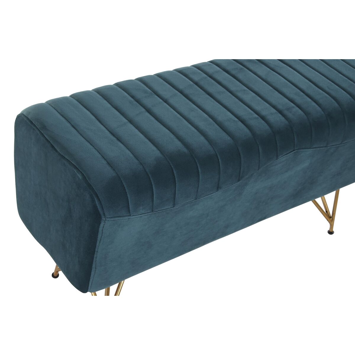 Sittpall DKD Home Decor   Turkos Polyester Metall Aluminium 90 x 31 x 47 cm - 4