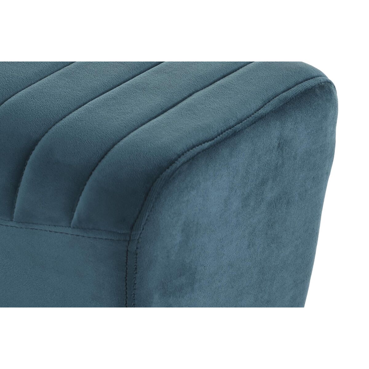 Sittpall DKD Home Decor   Turkos Polyester Metall Aluminium 90 x 31 x 47 cm - 2