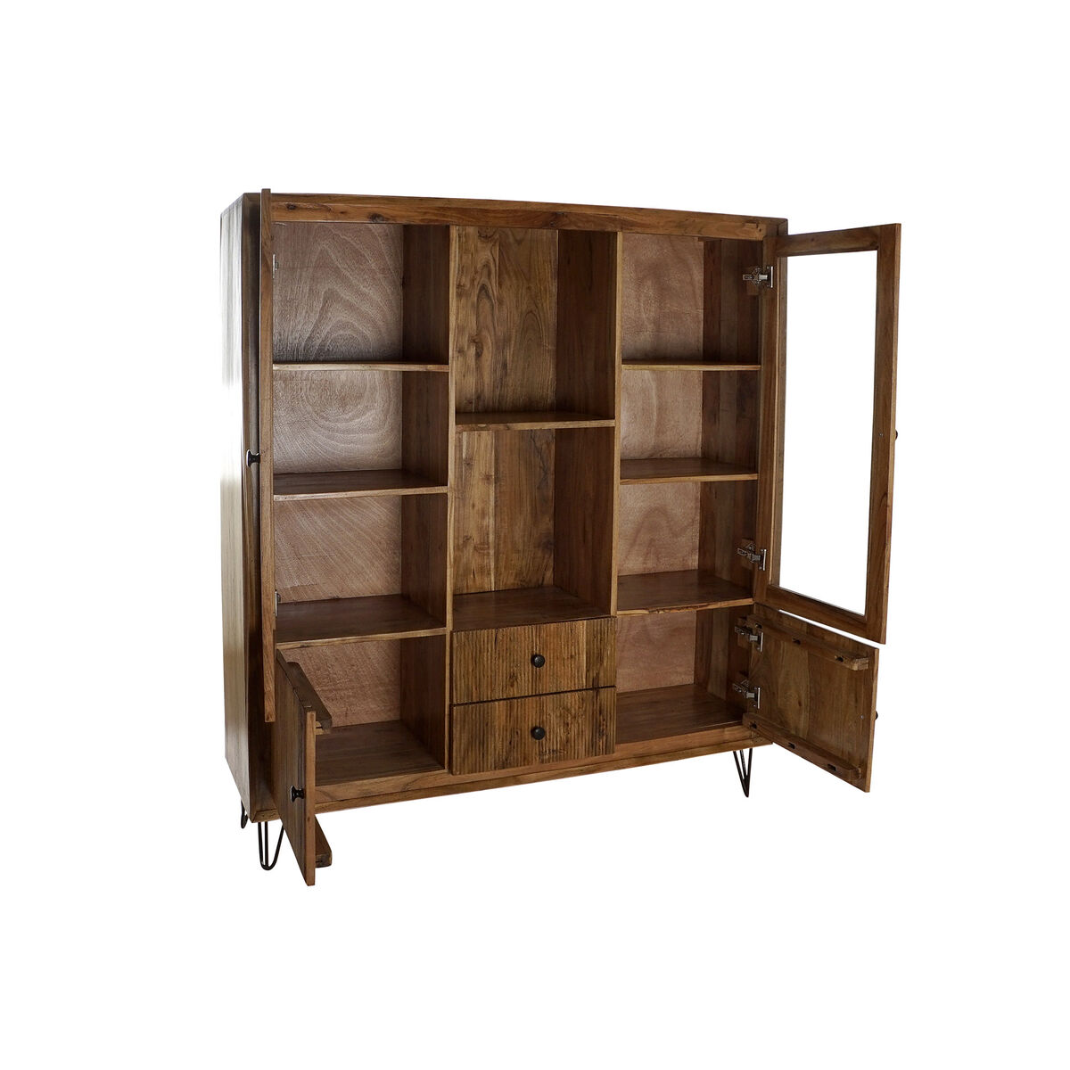 Visningsställ DKD Home Decor 145 x 40 x 162 cm Glas Akaciaträ - 6